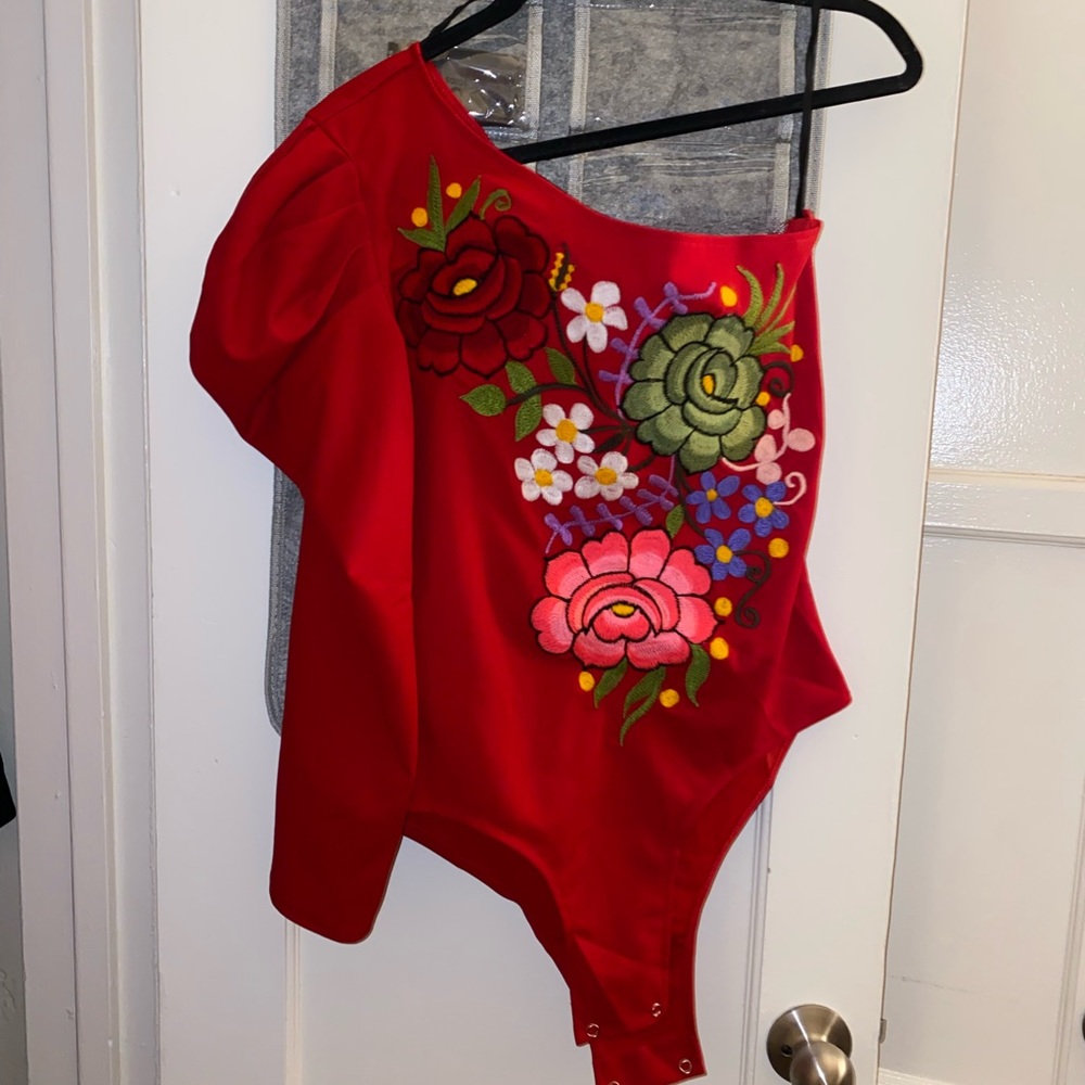 Hand embroidered mexican top